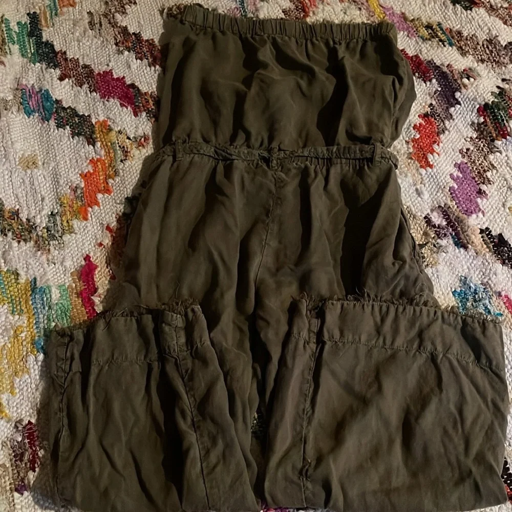 Cloth & Stone Olive green strapless jumpsuit - Picture 5 of 5